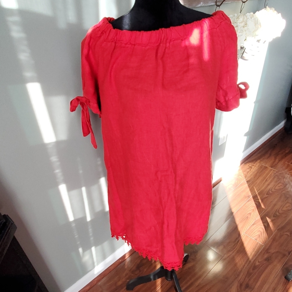 Off shoulder dress swim cover